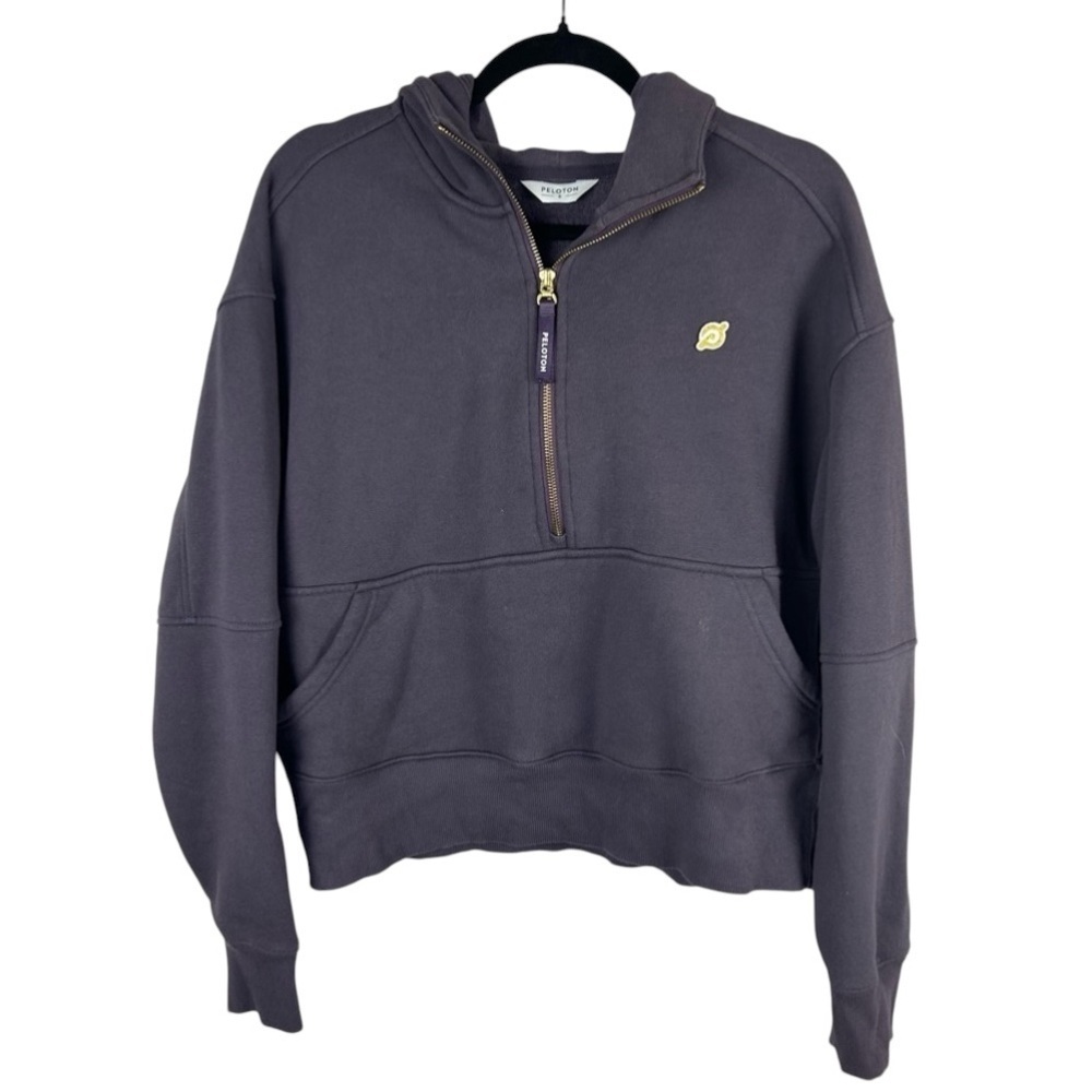 Peloton Purple Half-Zip Long Sleeve Hoodie Size Small